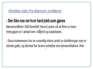 Direkte tale fra Bærum ordfører
 