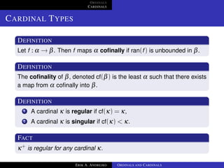 Ordinal Cardinals | PPT