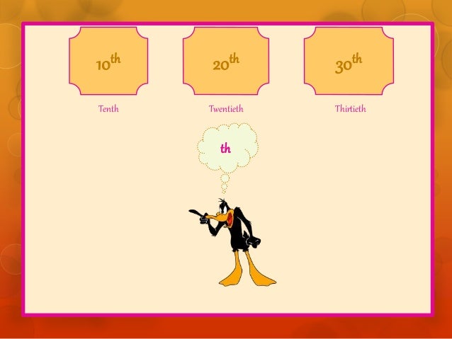 Ordinal numbers 1 - 31st - with animated voiceover