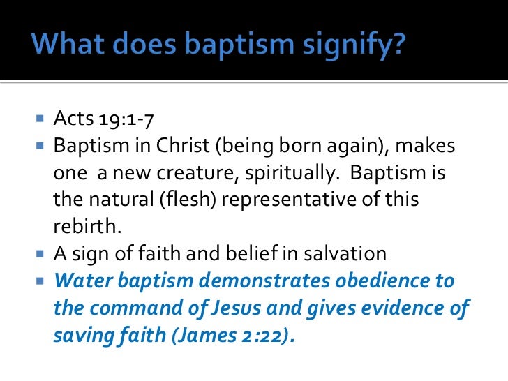 The Ordinance of Baptism