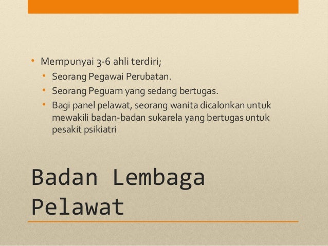 ORDINAN (PENYAKIT JIWA) TAHUN 1952