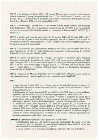 Ordinanza deroga blocchi traffico Piemonte