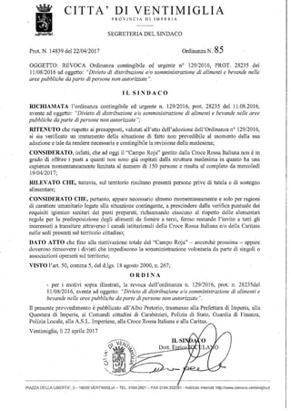 Ordinanza ventimiglia