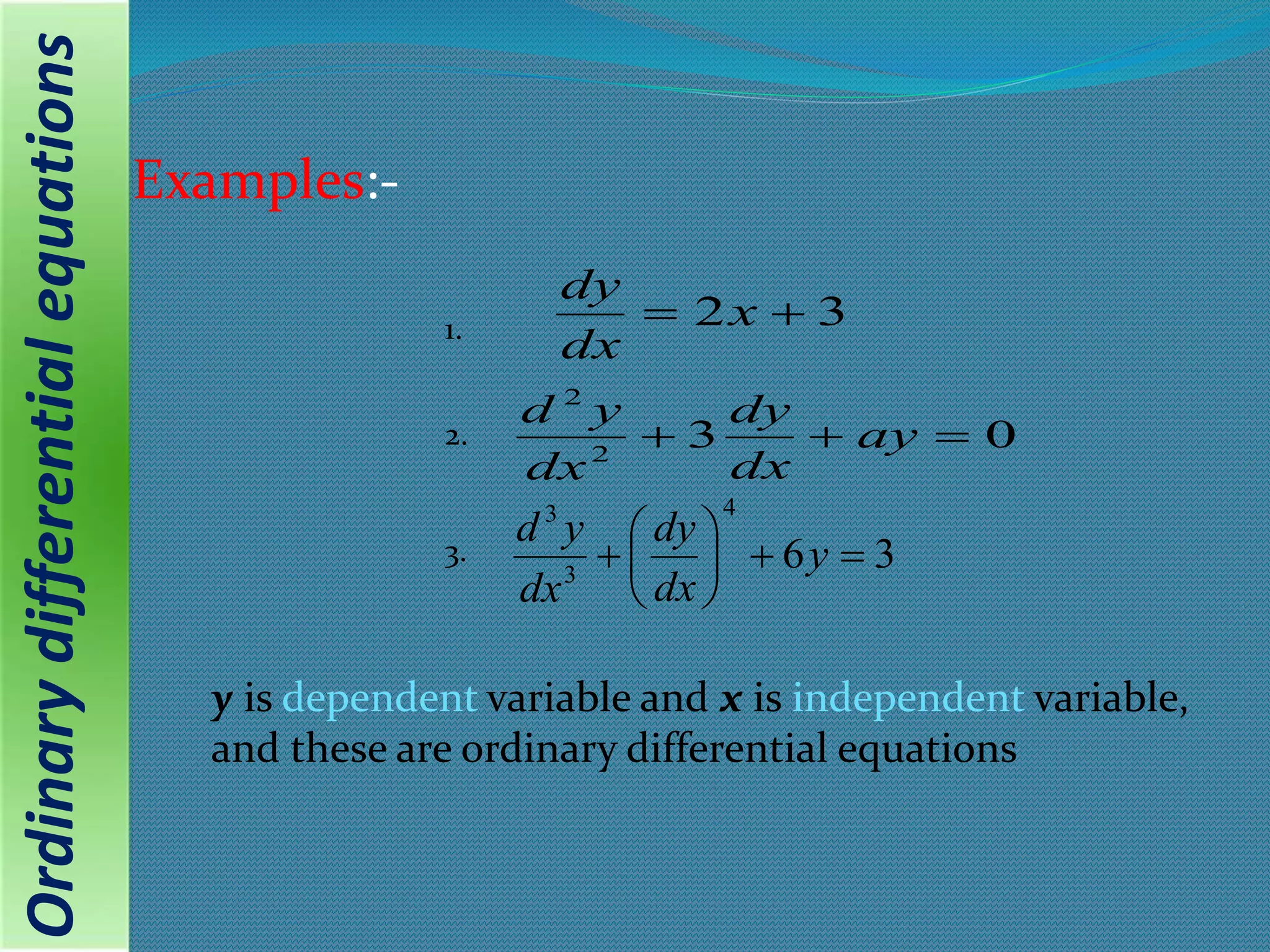 Ordinary differential equation | PPTX