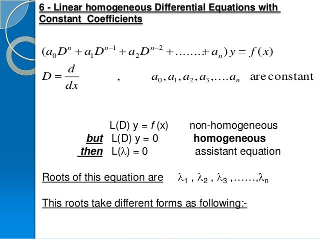 Ordinary differential equations
