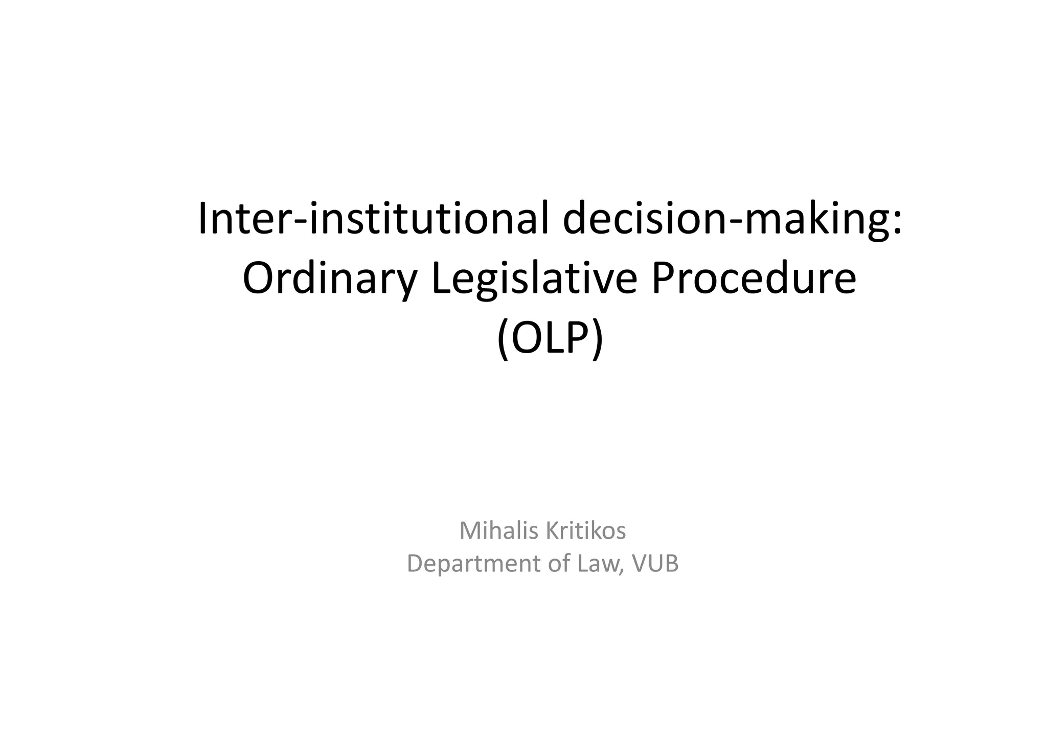Ordinary legislative procedure ies march_2017_mk[6] | PPT