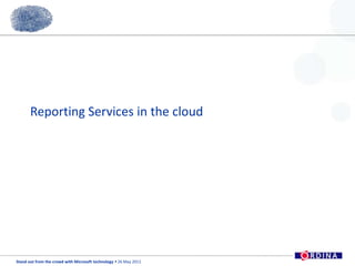Reporting Services in the cloud 