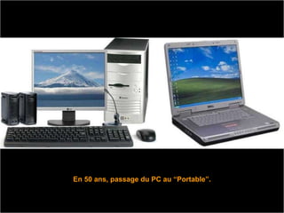 En 50 ans, passage du PC au “Portable”. 