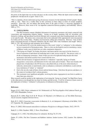 “Ordination” in the old testament | PDF