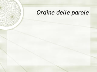 Ordine delle parole 