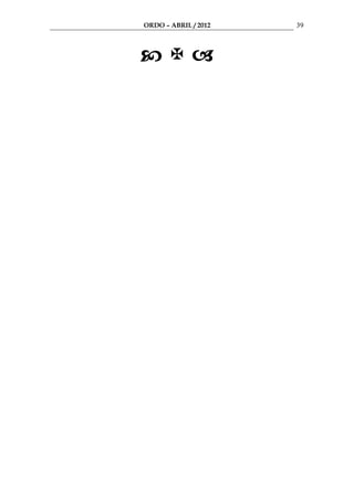 ORDO – ABRIL / 2012   39
 