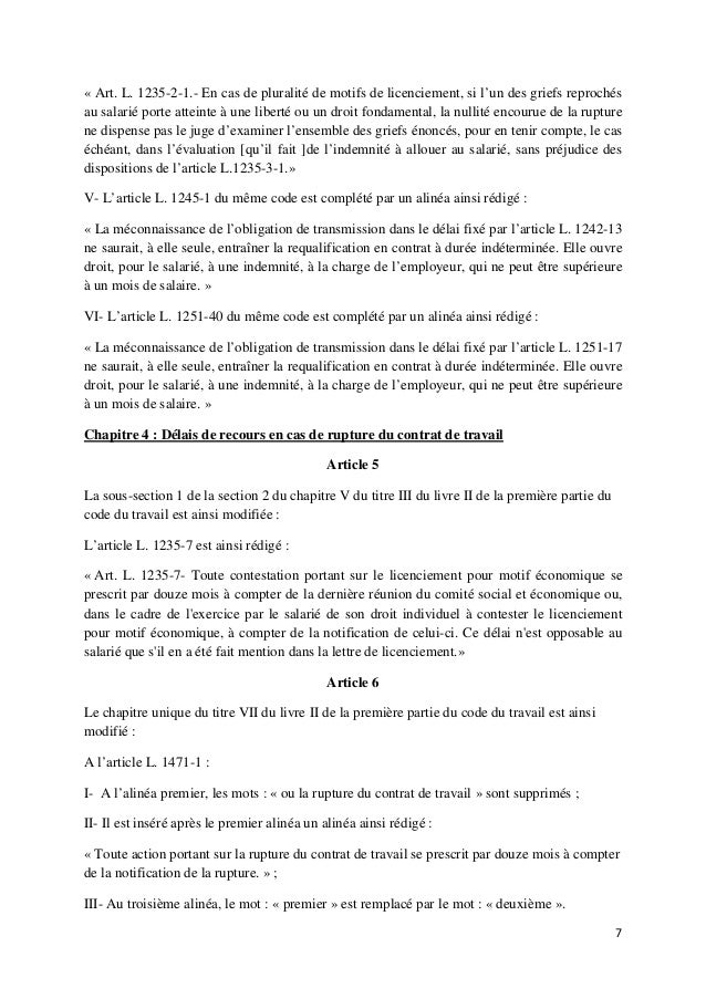 Ordonnance Loi Travail 3 31 08 2017