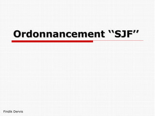 Ordonnancement ‘‘SJF’’ Findik Dervis 