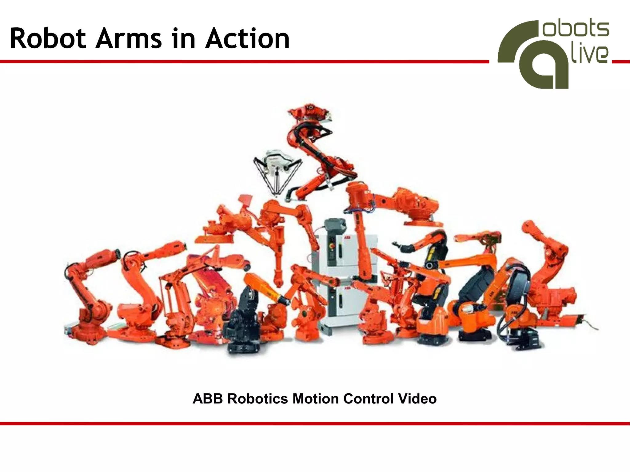 Robot Arms in Action




             ABB Robotics Motion Control Video
 