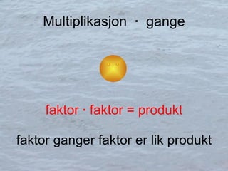 Ord til multiplikasjon | PPT