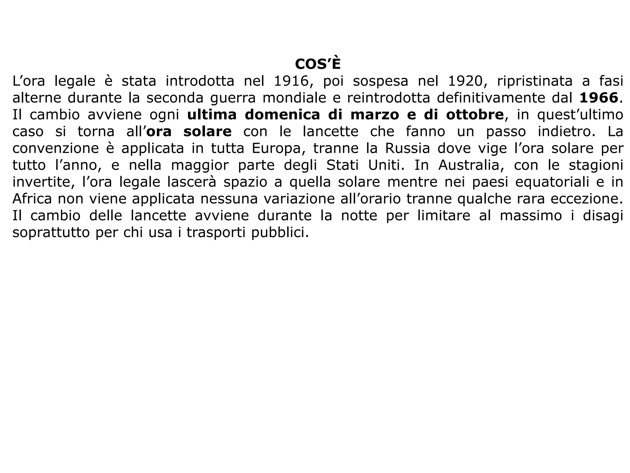 Quando Si Sposta L Ora Legale