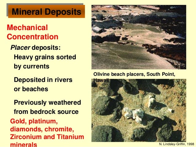 ore deposits contact metamorphism placer deposits form when