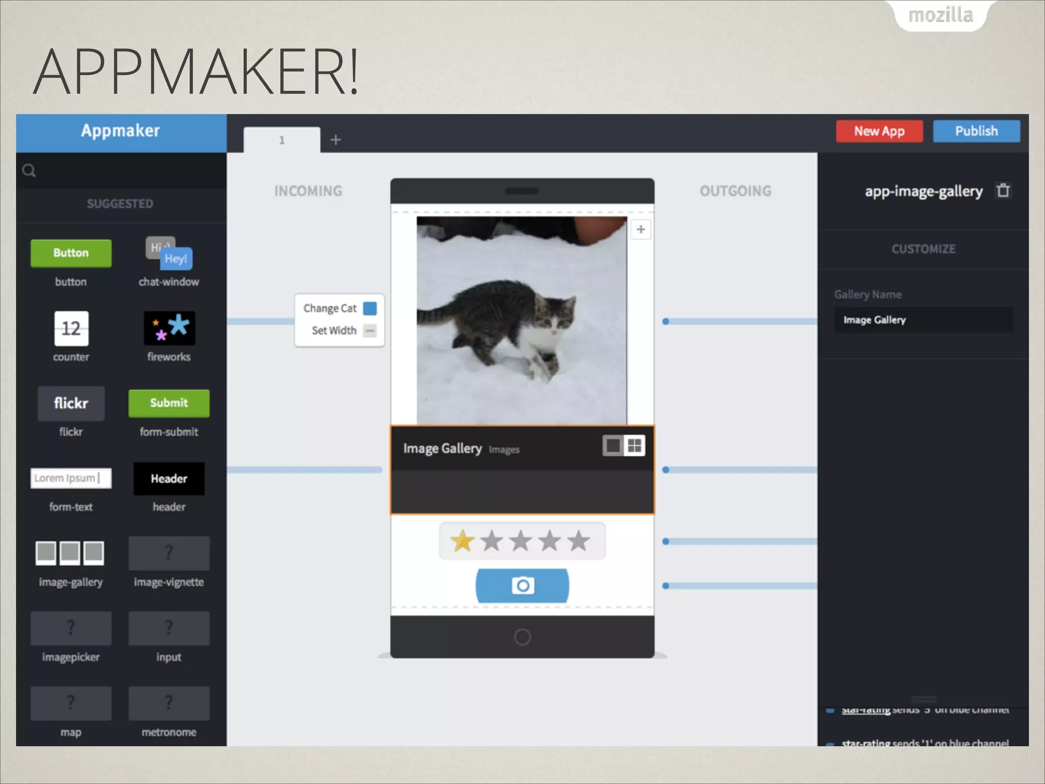 APPMAKER!
Resource lock API

Spellcheck API

UDP Datagram Socket API

LogAPI

Peer to Peer API

Keyboard/IME API

WebNFC

WebRTC

WebUSB

FileHandle API

HTTP-cache API

Sync API

Calendar API

 