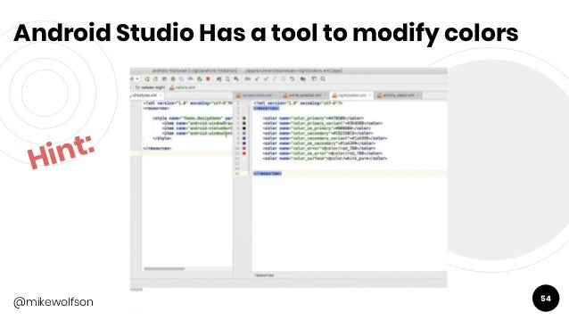 implement dark theme android studio implement dark theme android studio