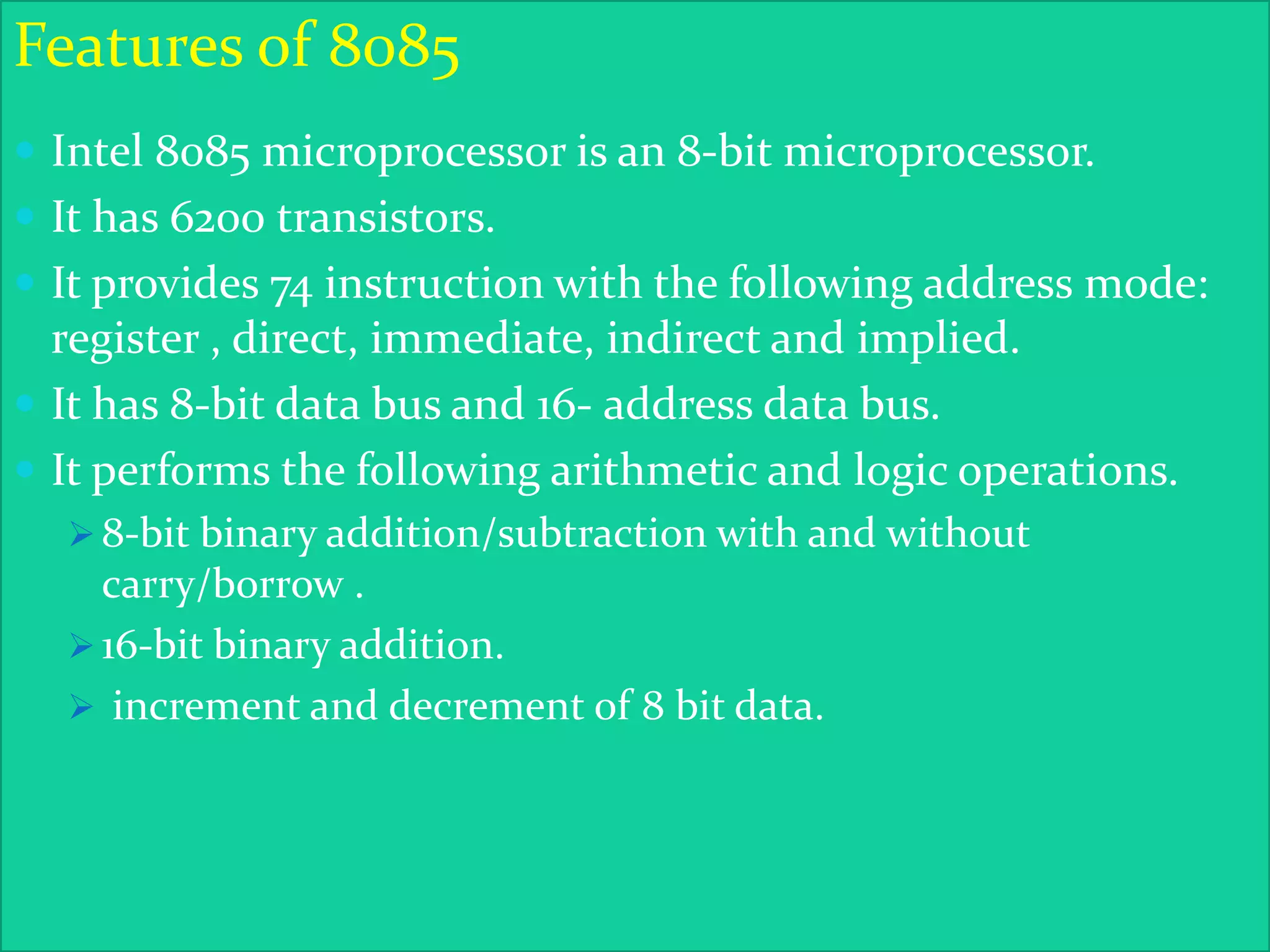 8085 architecture | PPTX