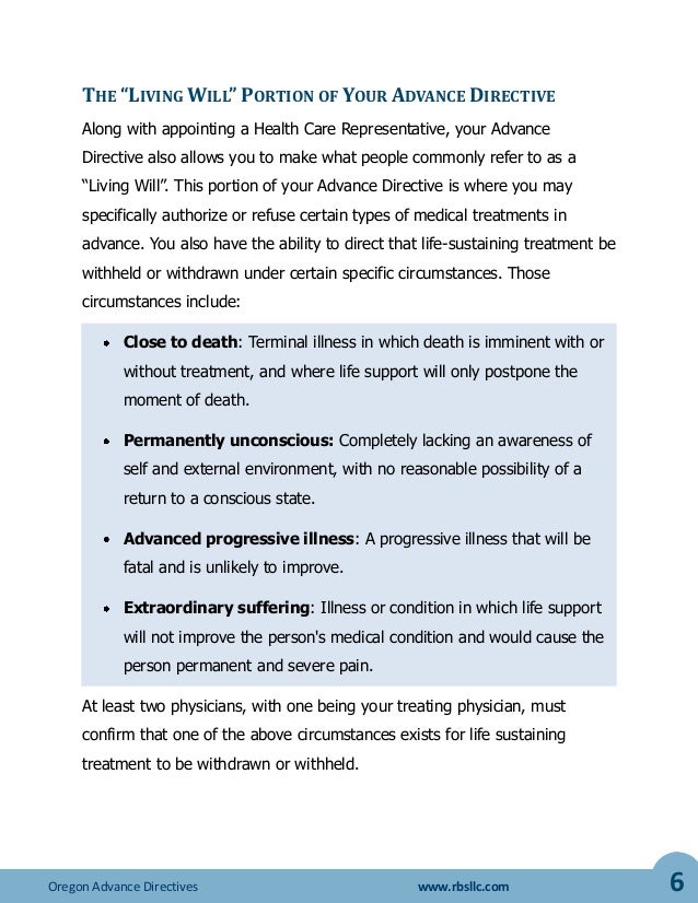 Oregon Advance Directives