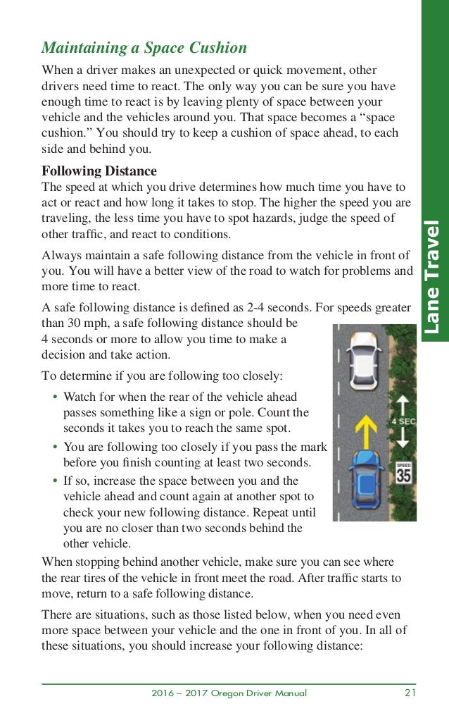 Oregon driver manual (2016 2017)