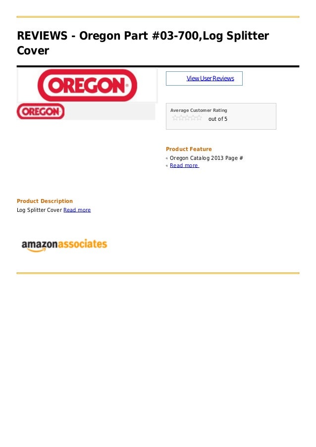 Oregon part 03 700,log splitter cover