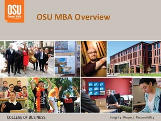OSU MBA Overview
 