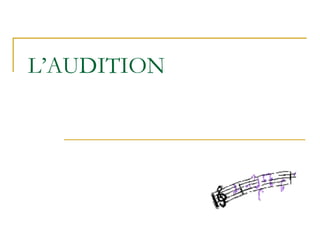 L’AUDITION
 