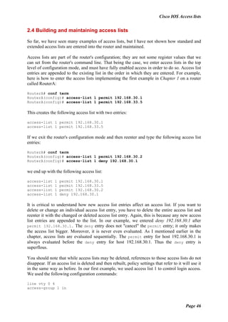 O reilly cisco ios access lists | PDF