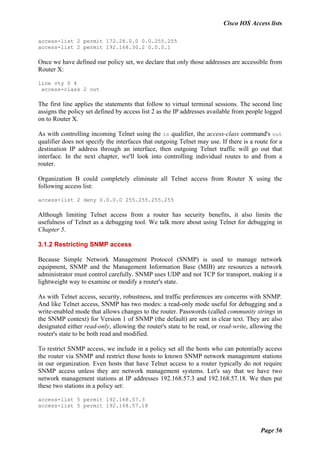 O reilly cisco ios access lists | PDF