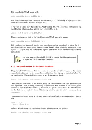 O reilly cisco ios access lists | PDF