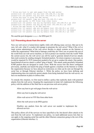 O reilly cisco ios access lists | PDF