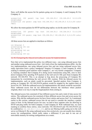 O reilly cisco ios access lists | PDF