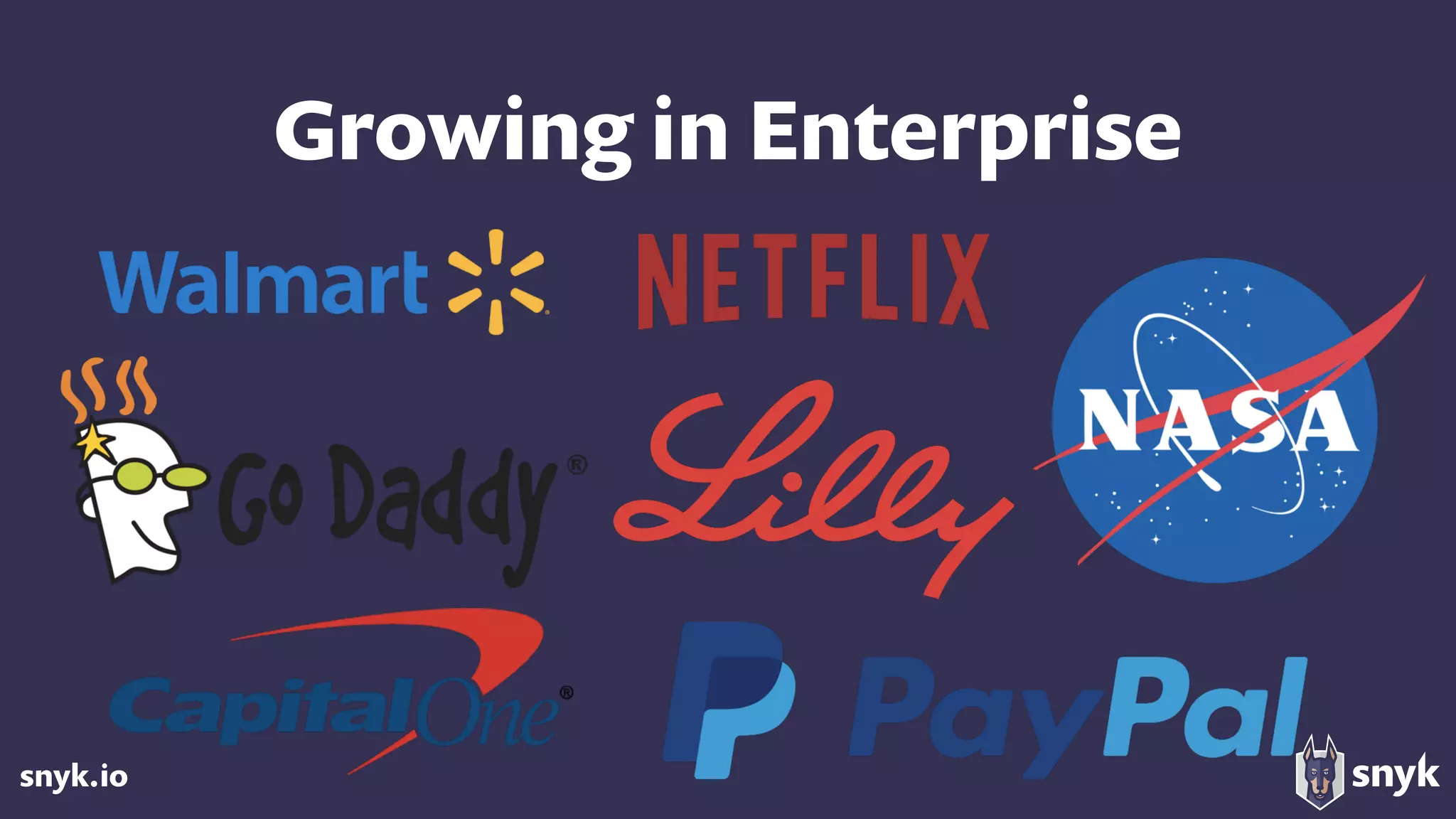 snyk.io
Growing in Enterprise
 
