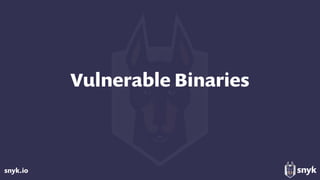 snyk.io
Vulnerable Binaries
 