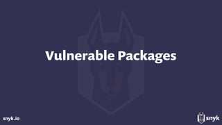 snyk.io
Vulnerable Packages
 