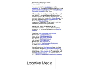 O'Reilly WebCast - Trends And Technologies In Where2.0