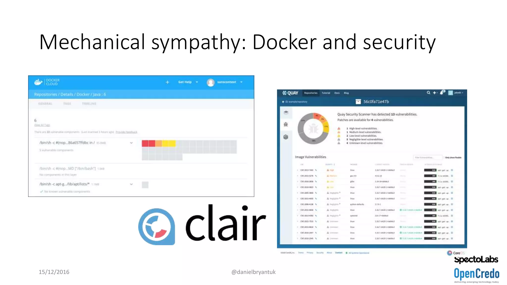 Mechanical sympathy: Docker and security
15/12/2016 @danielbryantuk
 