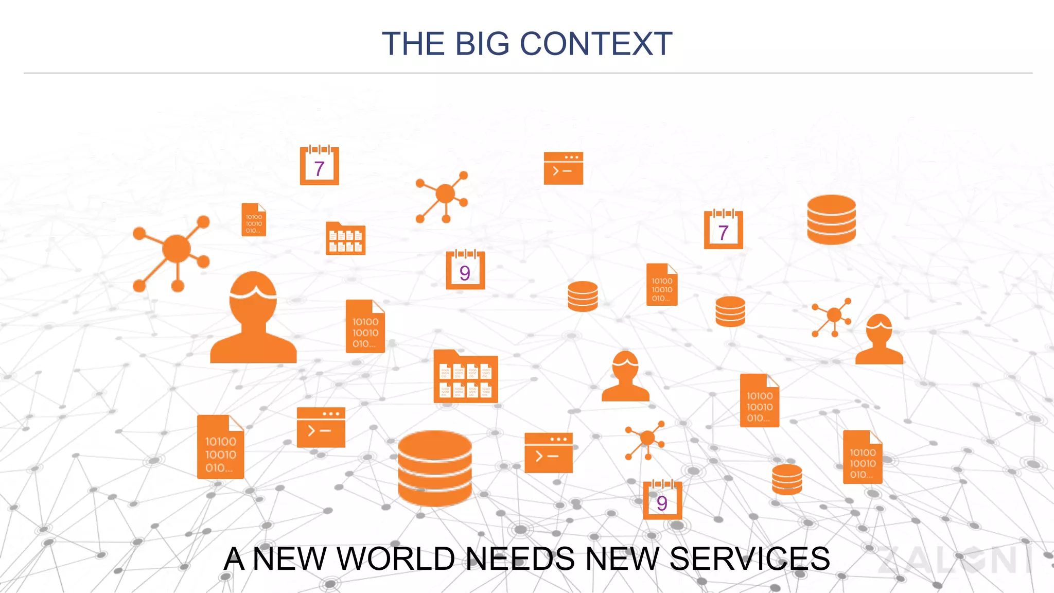 7
7
9
9
THE BIG CONTEXT
A NEW WORLD NEEDS NEW SERVICES
 