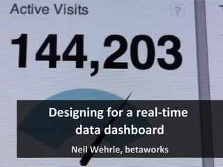 Designing for a real-time  data dashboard Neil Wehrle, betaworks 