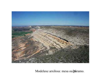 Modelaxe arxilosa: mesa ou páramo.26
 