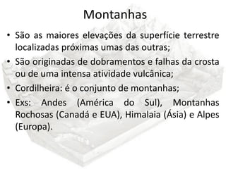 O relevo e as suas formas | PDF
