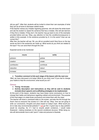 3Rs: Lesson Plan (Zoom Meeting) - 3° Year, Secondary School | PDF
