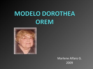 Marlene Alfaro G. 2009 