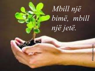 Mbill një
bimë, mbill
një jetë.
#MesueseAurela
 