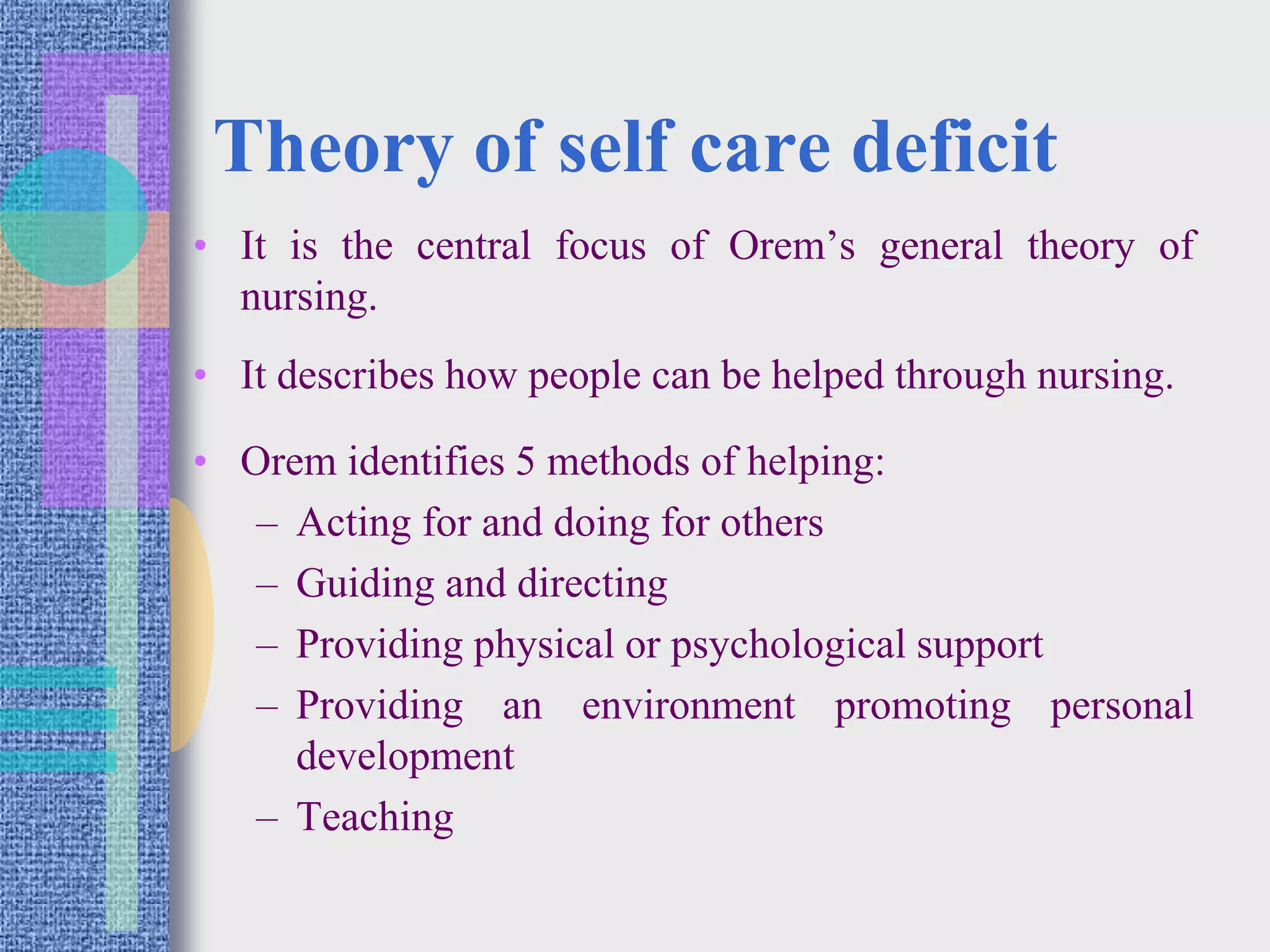 Orem's theory | PPT