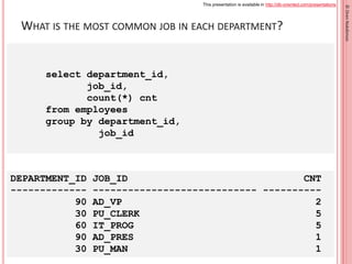 This presentation is available in http://db-oriented.com/presentations
©OrenNakdimon
WHAT IS THE MOST COMMON JOB IN EACH D...