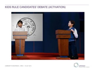 KIDS RULE CANDIDATES’ DEBATE (ACTIVATION)
COMMUNITY/CONVERSION | OREO | 19 JULY 2013
 