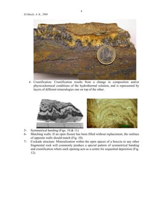 Comprehensive Study of Textures in Ore Deposits and Their Geological ...
